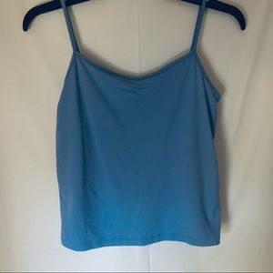 Simple blue spaghetti strap tank
